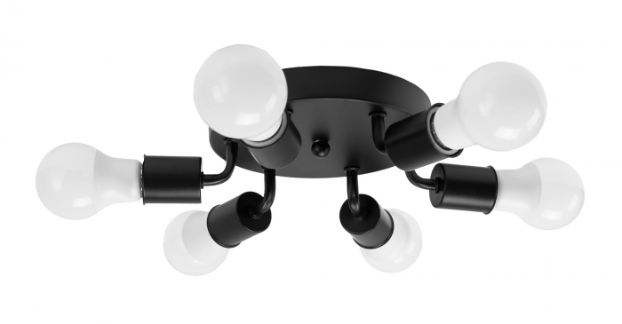 Lampa DE TAVAN Plafoniera 6-brate metal Black APP709-6C [2]