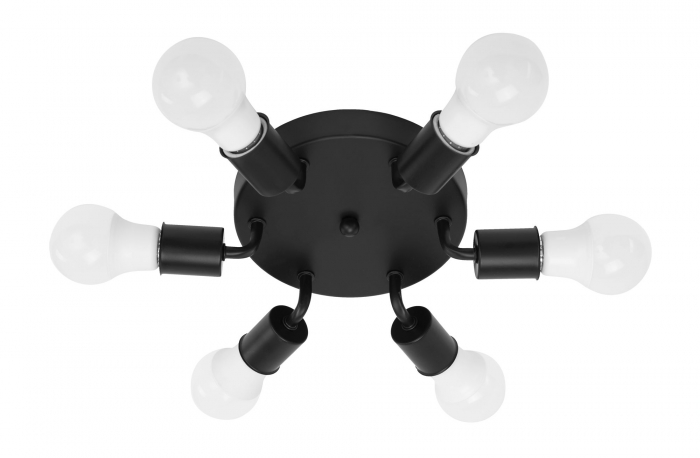 Lampa DE TAVAN Plafoniera 6-brate metal Black APP709-6C [3]