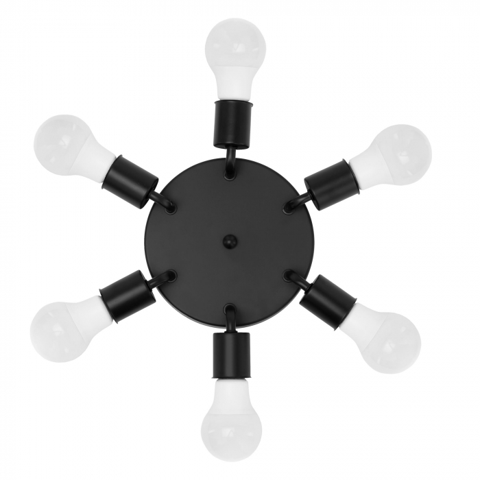 Lampa DE TAVAN Plafoniera 6-brate metal Black APP709-6C [4]