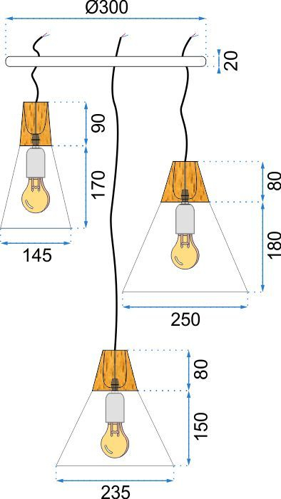 Lampa DE TAVAN SCANDI SET CPR alb [7]