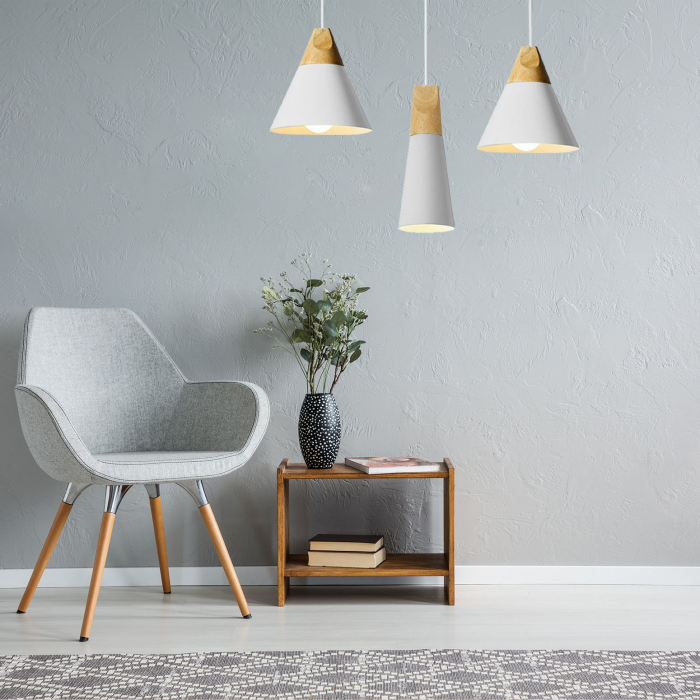 Lampa DE TAVAN SCANDI SET CPR alb [4]