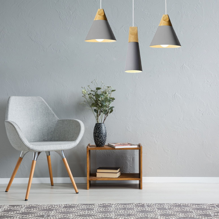 Lampa DE TAVAN SCANDI SET CPR gri [4]