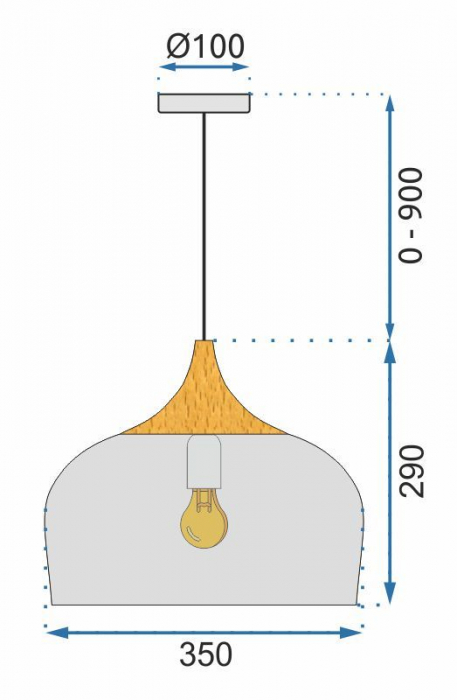 Lampa DE TAVAN SUSPENDABILA Bari negru [7]