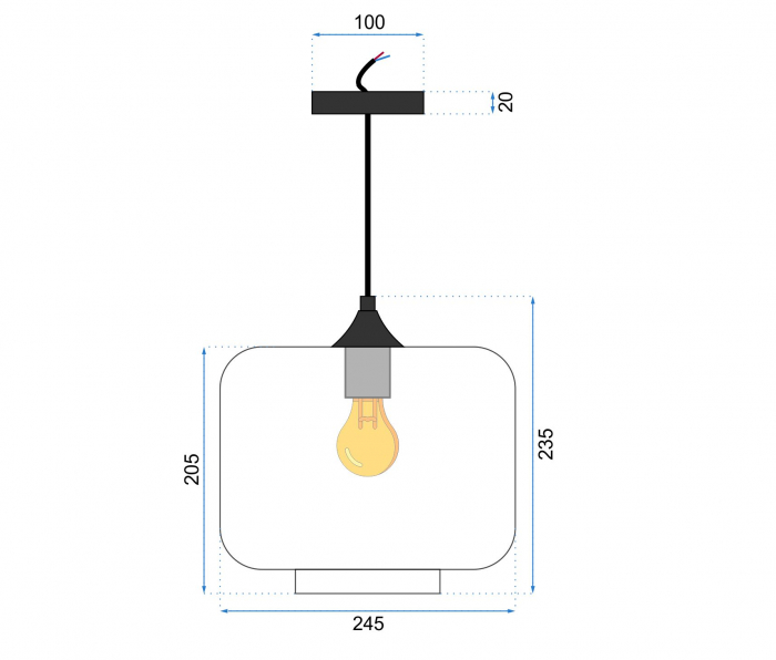 LAMPA DE TAVAN SUSPENDABILA din sticla APP312-1CP LOFT [5]