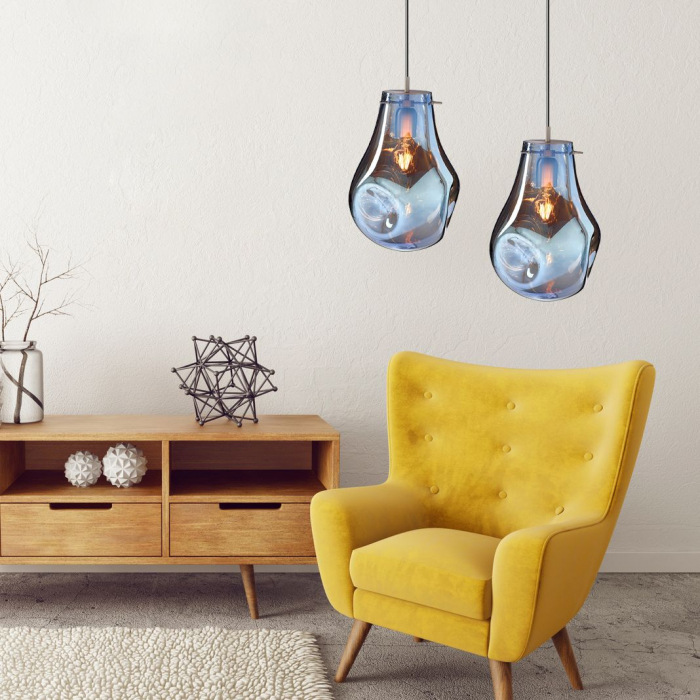 Lampa DE TAVAN SUSPENDABILA din sticla APP327-1CP Blue [2]