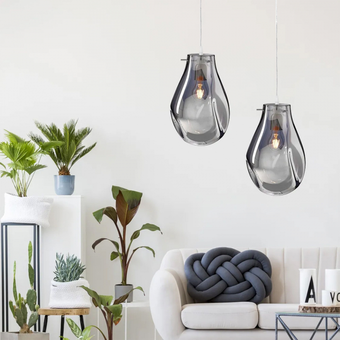 Lampa DE TAVAN SUSPENDABILA din sticla APP329-1CP Silver [2]