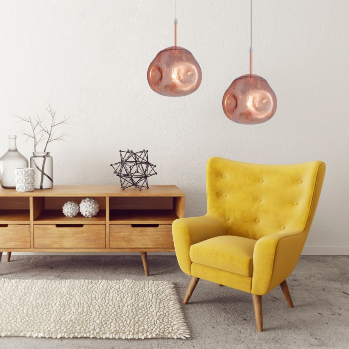 Lampa DE TAVAN SUSPENDABILA din sticla APP333-1CP Rose  Gold [4]