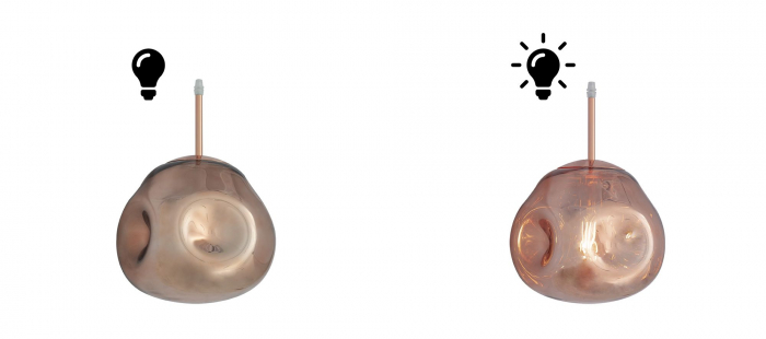 Lampa DE TAVAN SUSPENDABILA din sticla APP333-1CP Rose  Gold [2]