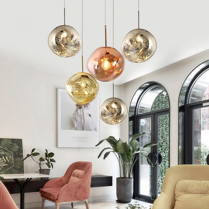 Lampa DE TAVAN SUSPENDABILA din sticla Gold APP331-1CP [8]