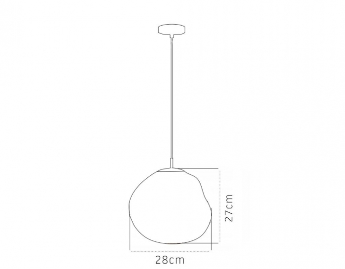 Lampa DE TAVAN SUSPENDABILA din sticla Gold APP331-1CP [9]