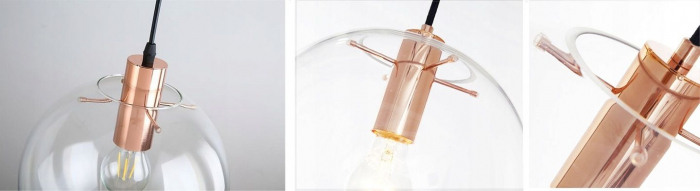 Lampa DE TAVAN SUSPENDABILA din sticla Lassi 20 cm ROSE gold [8]