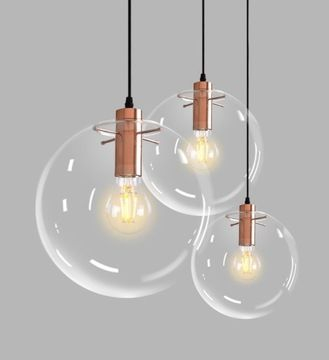 Lampa DE TAVAN SUSPENDABILA din sticla Lassi 20 cm ROSE gold [2]