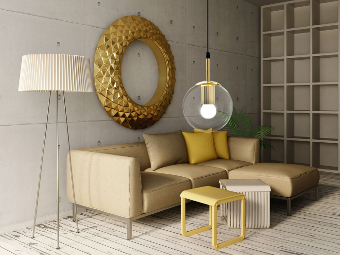 Lampa DE TAVAN SUSPENDABILA din sticla Sfera Auriu APP686-1CP [4]