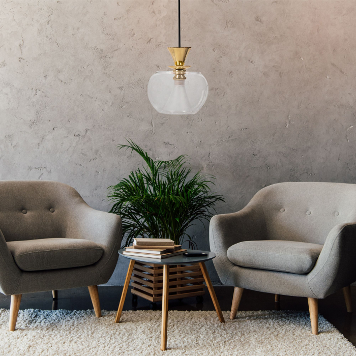 Lampa DE TAVAN SUSPENDABILA din sticla Sfera Auriu APP902-1CP [5]
