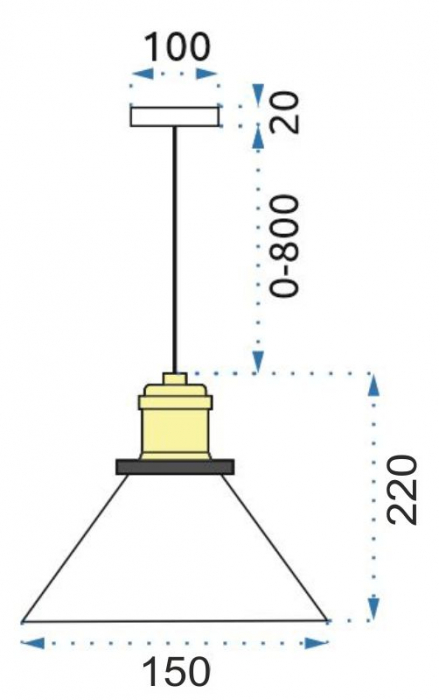 Lampa DE TAVAN SUSPENDABILA din sticla Verto D [7]