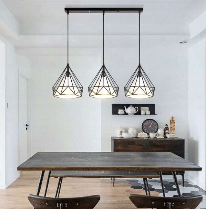 LAMPA DE TAVAN SUSPENDABILA IN STIL LOFT BELLO 3x E27 [4]