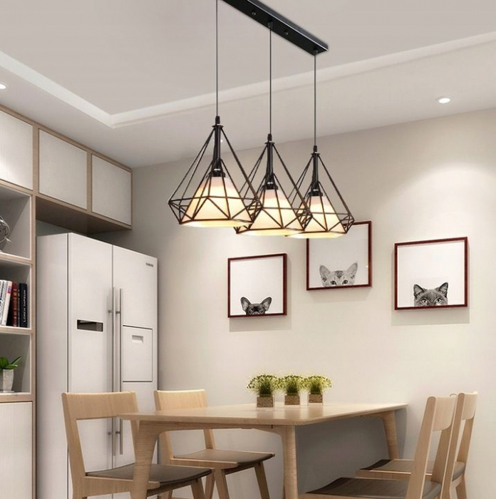 LAMPA DE TAVAN SUSPENDABILA IN STIL LOFT BELLO 3x E27 [6]