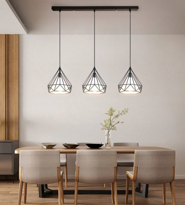LAMPA DE TAVAN SUSPENDABILA IN STIL LOFT BELLO 3x E27 [8]