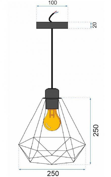 Lampa DE TAVAN SUSPENDABILA IN STIL loft Sfoara APP678-1CP [7]