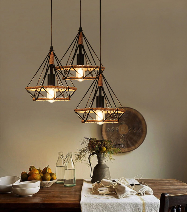 Lampa DE TAVAN SUSPENDABILA IN STIL loft Sfoara APP678-1CP [6]