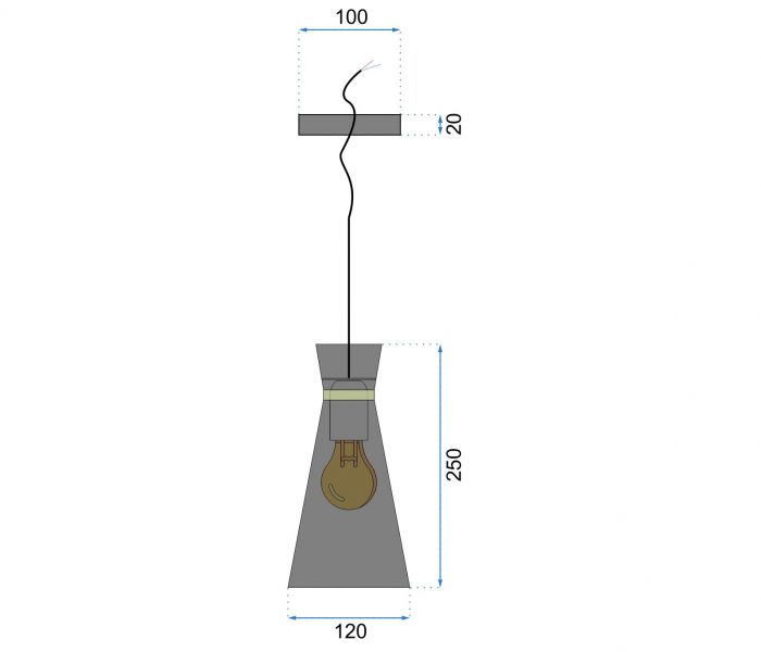 Lampa DE TAVAN SUSPENDABILA KONA B gri mat [5]
