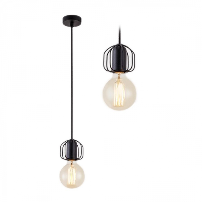Lampa DE TAVAN SUSPENDABILA Loft Black APP591-1CP [2]