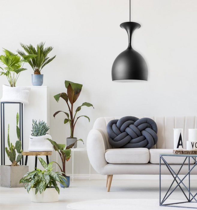 LAMPA DE TAVAN SUSPENDABILA METAL alb [3]