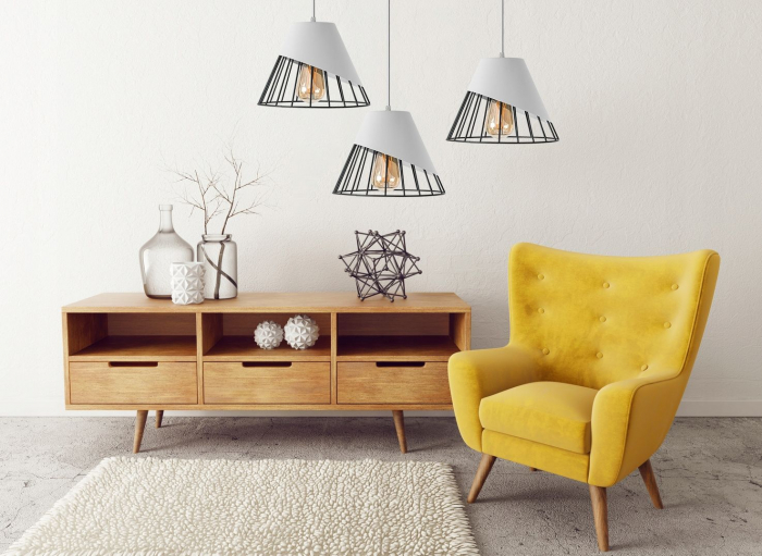 LAMPA DE TAVAN SUSPENDABILA METAL alb APP228-1CP [3]