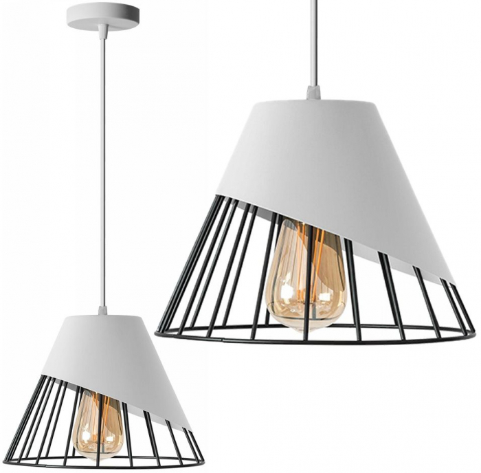 LAMPA DE TAVAN SUSPENDABILA METAL alb APP228-1CP [1]