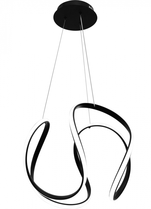 Lampa DE TAVAN SUSPENDABILA moderna LED + telecomanda neagra APP387-CP [2]