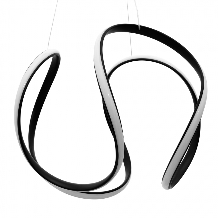 Lampa DE TAVAN SUSPENDABILA moderna LED + telecomanda neagra APP387-CP [3]
