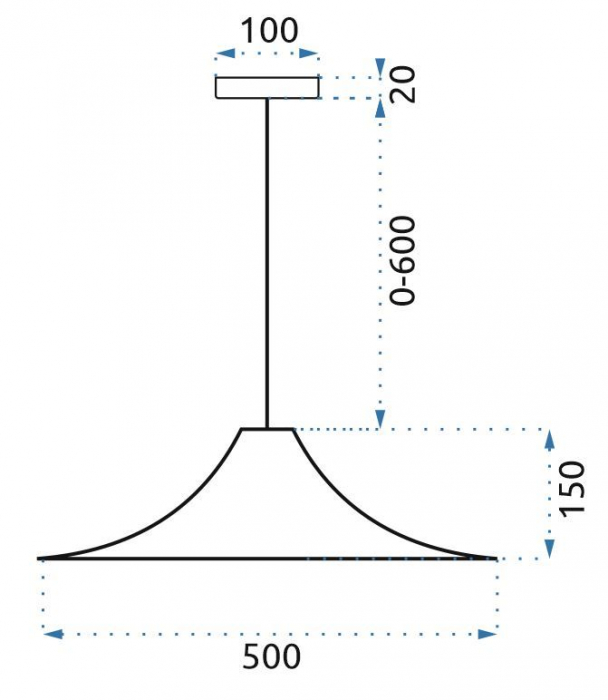 Lampa DE TAVAN SUSPENDABILA Plata rotunda Loft roz Aurie APP483-1CP [6]