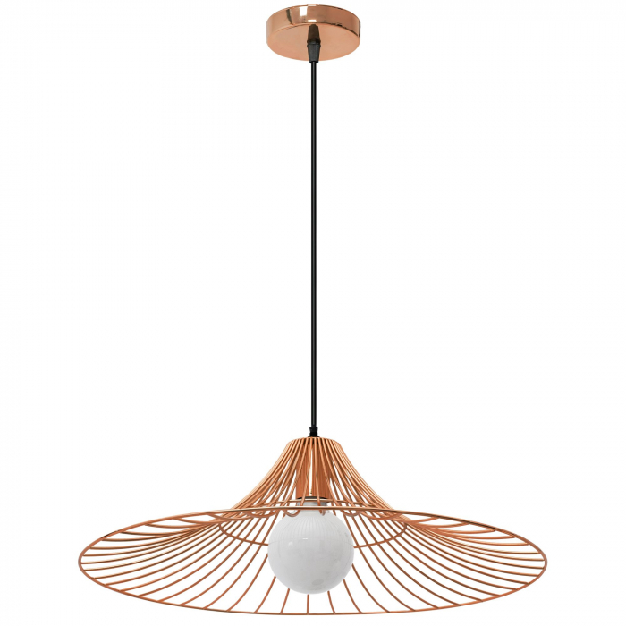 Lampa DE TAVAN SUSPENDABILA Plata rotunda Loft roz Aurie APP483-1CP [2]