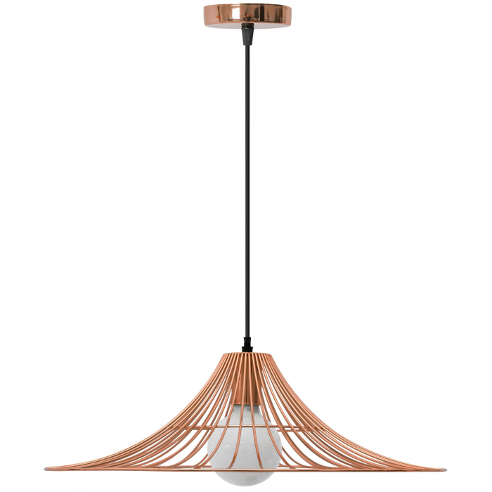 Lampa DE TAVAN SUSPENDABILA Plata rotunda Loft roz Aurie APP483-1CP [3]