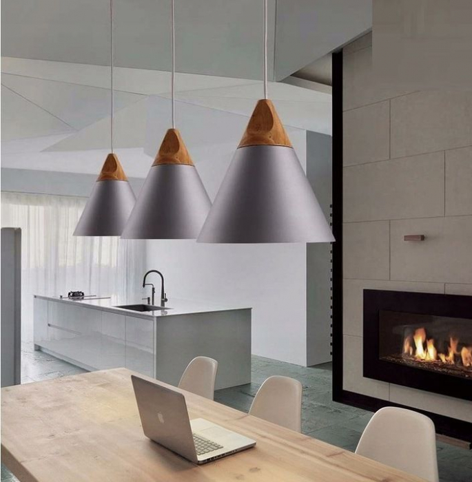 Lampa DE TAVAN SUSPENDABILA Scandi A gri [9]