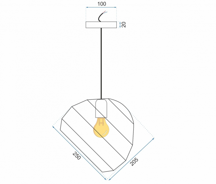 Lampa DE TAVAN SUSPENDABILA Sfera APP381-1CP [6]