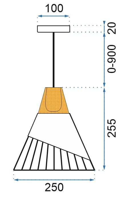 Lampa DE TAVAN SUSPENDABILA stil scandinav Metal APP226-1CP [6]