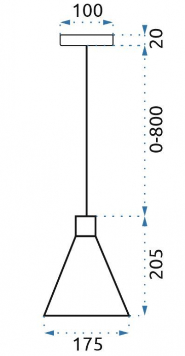 Lampă de tavan suspendată Cement Loft APP494-1CP [8]