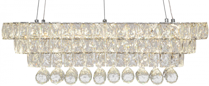 Lampă de tavan suspendată cristal LED 102W telecomandă APP417-CP [4]