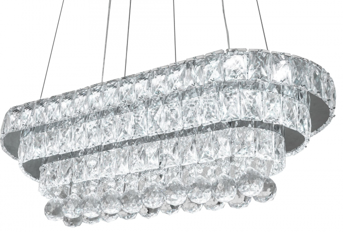 Lampă de tavan suspendată cristal LED 102W telecomandă APP417-CP [7]
