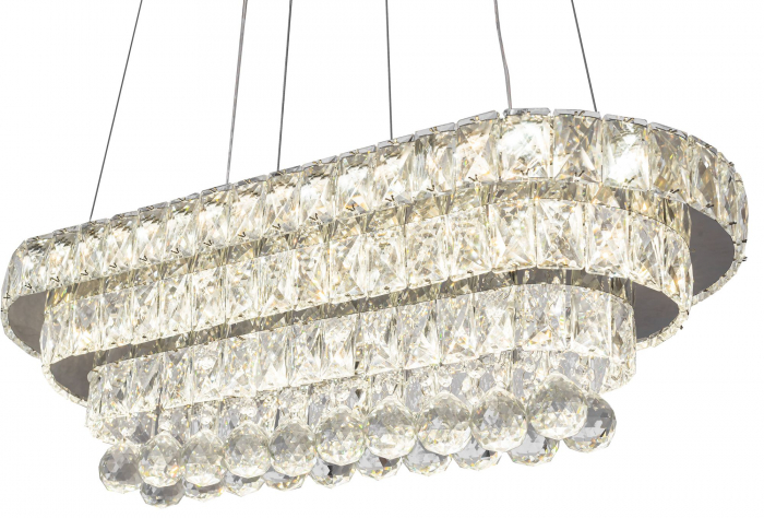 Lampă de tavan suspendată cristal LED 102W telecomandă APP417-CP [2]