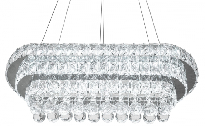 Lampă de tavan suspendată cristal LED 102W telecomandă APP417-CP [6]