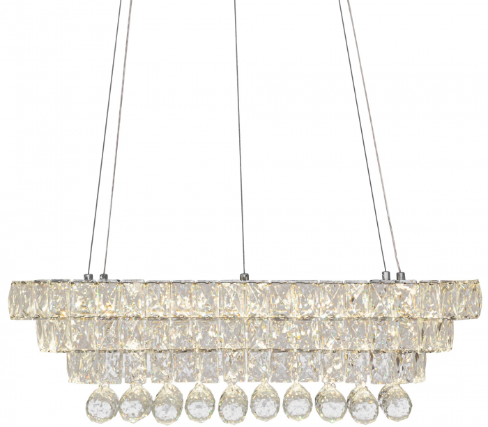 Lampă de tavan suspendată cristal LED 102W telecomandă APP417-CP [3]
