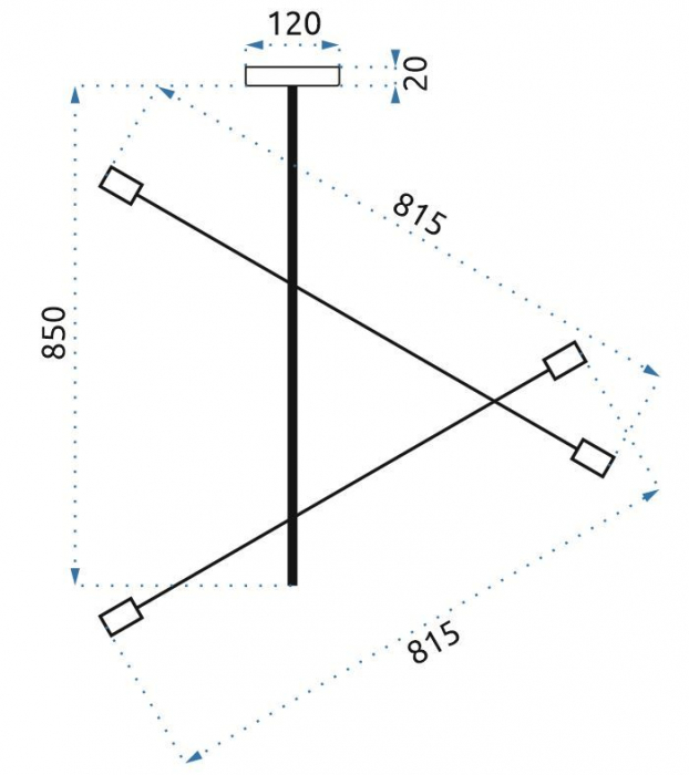Lampă de tavan suspendată cu două brațe reglabilă APP479-4C [6]
