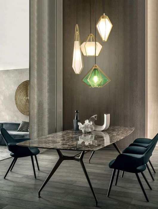 Lampă de tavan suspendată din sticlă grafit APP456-1CP [4]