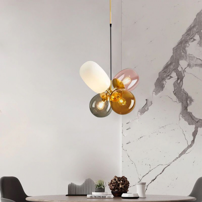 Lampă de tavan suspendată din sticlă multicolora APP436-4C [6]