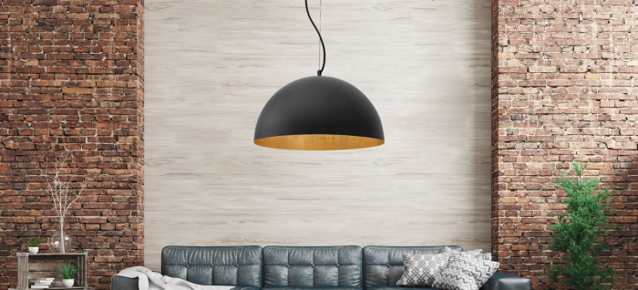 Lampă de tavan suspendată neagra 50cm APP379-1CP [4]