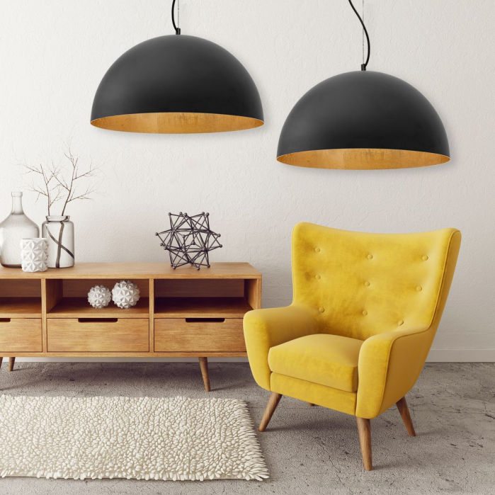 Lampă de tavan suspendată neagra 50cm APP379-1CP [6]