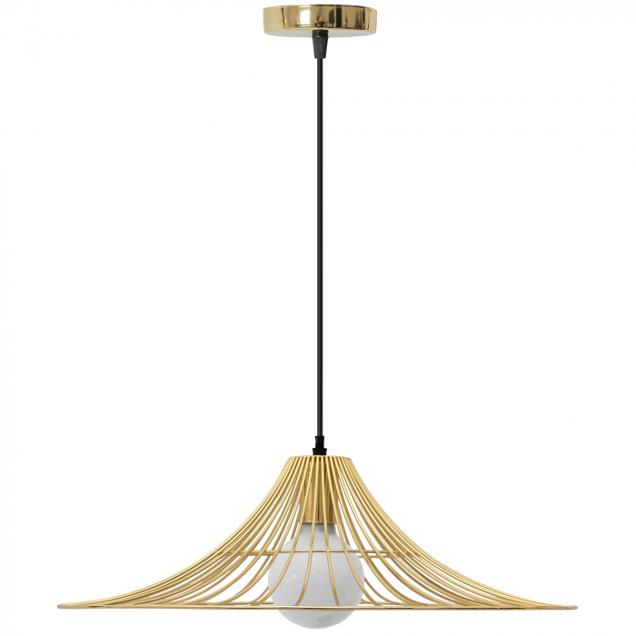 Lămpa de tavan suspendata plata rotunda Loft auriu APP499-1CP [3]