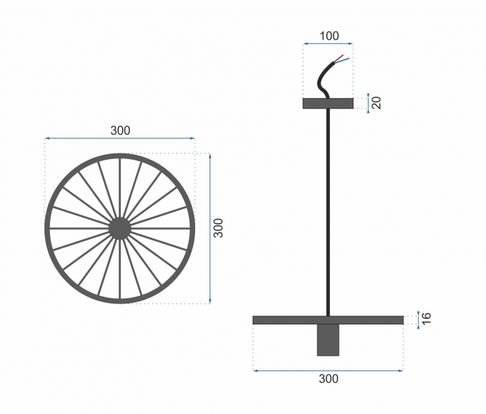 Lampă de tavan suspendată Retro Circle Loft APP212-1CP [6]